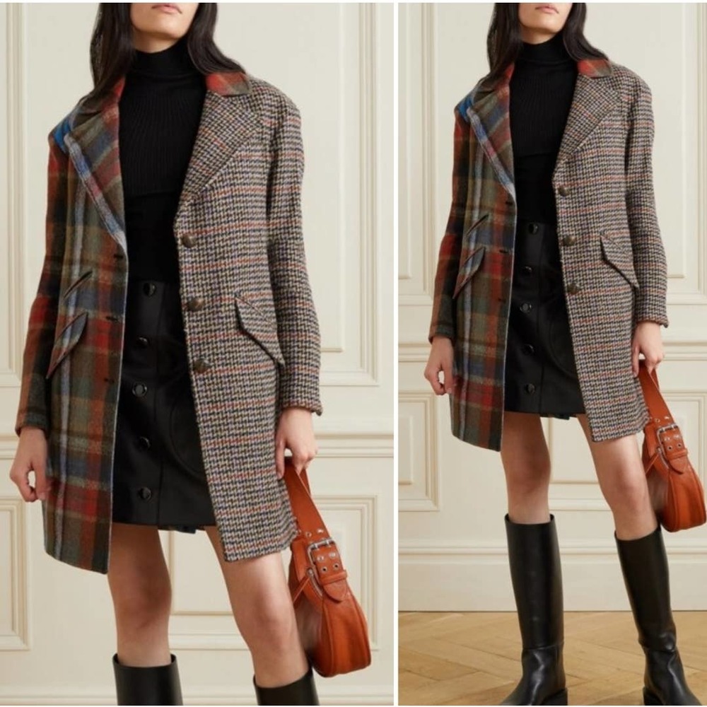 Veronica Beard India Patchwork Dickey Coat Size Large - used once!